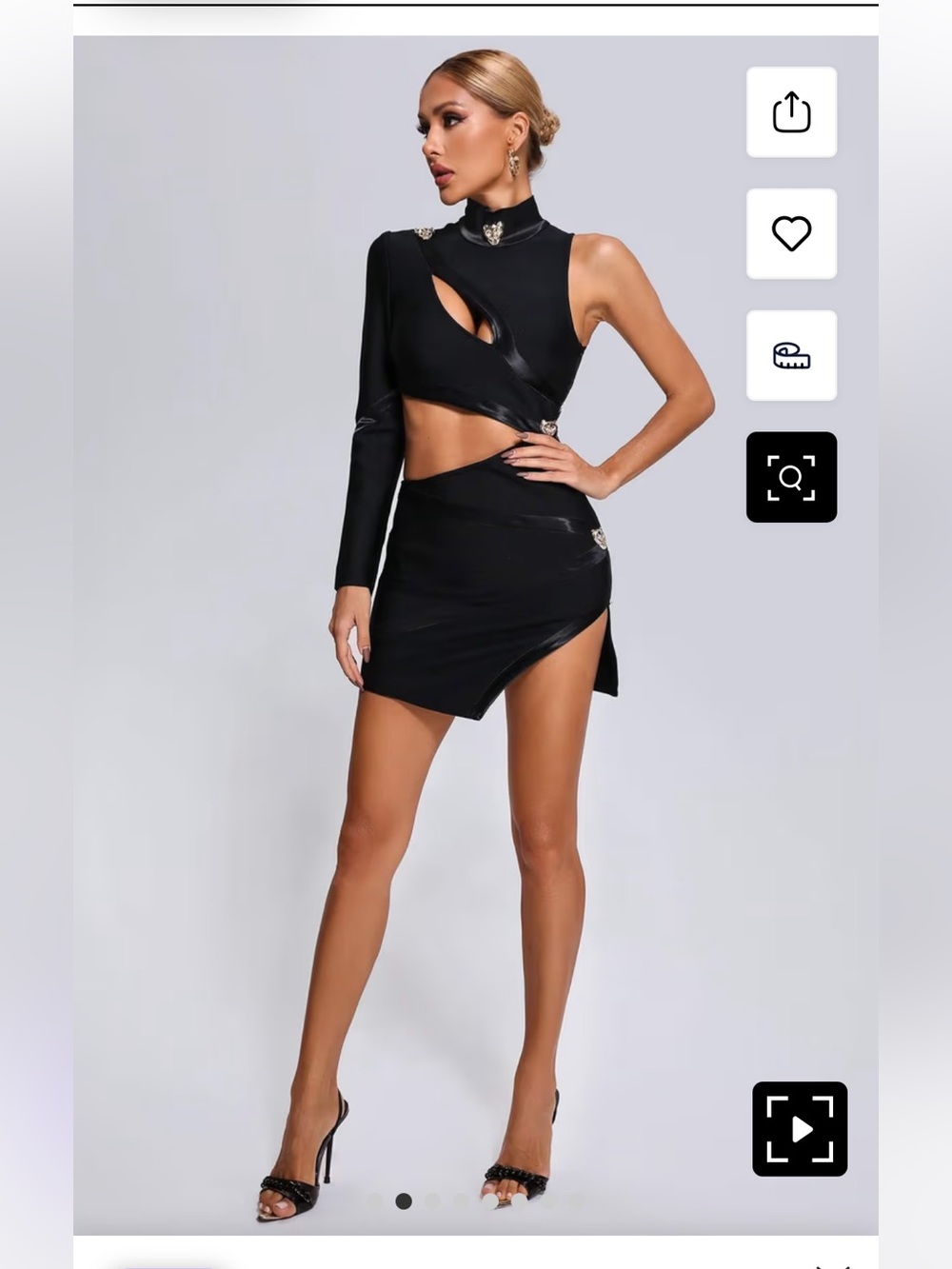 Bella Barnett One Shoulder Cutout Mini Bandage Dress